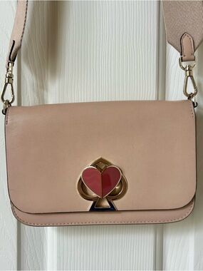 Kate Spade Nicola Heart Twistlock Pink Crossbody Bag